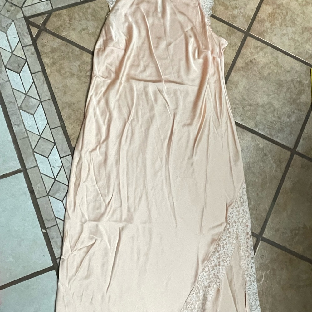 Elegant Cream Satin Slip Dress